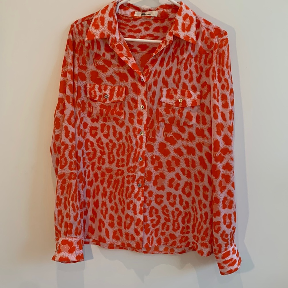 My Tribe button down silk blouse